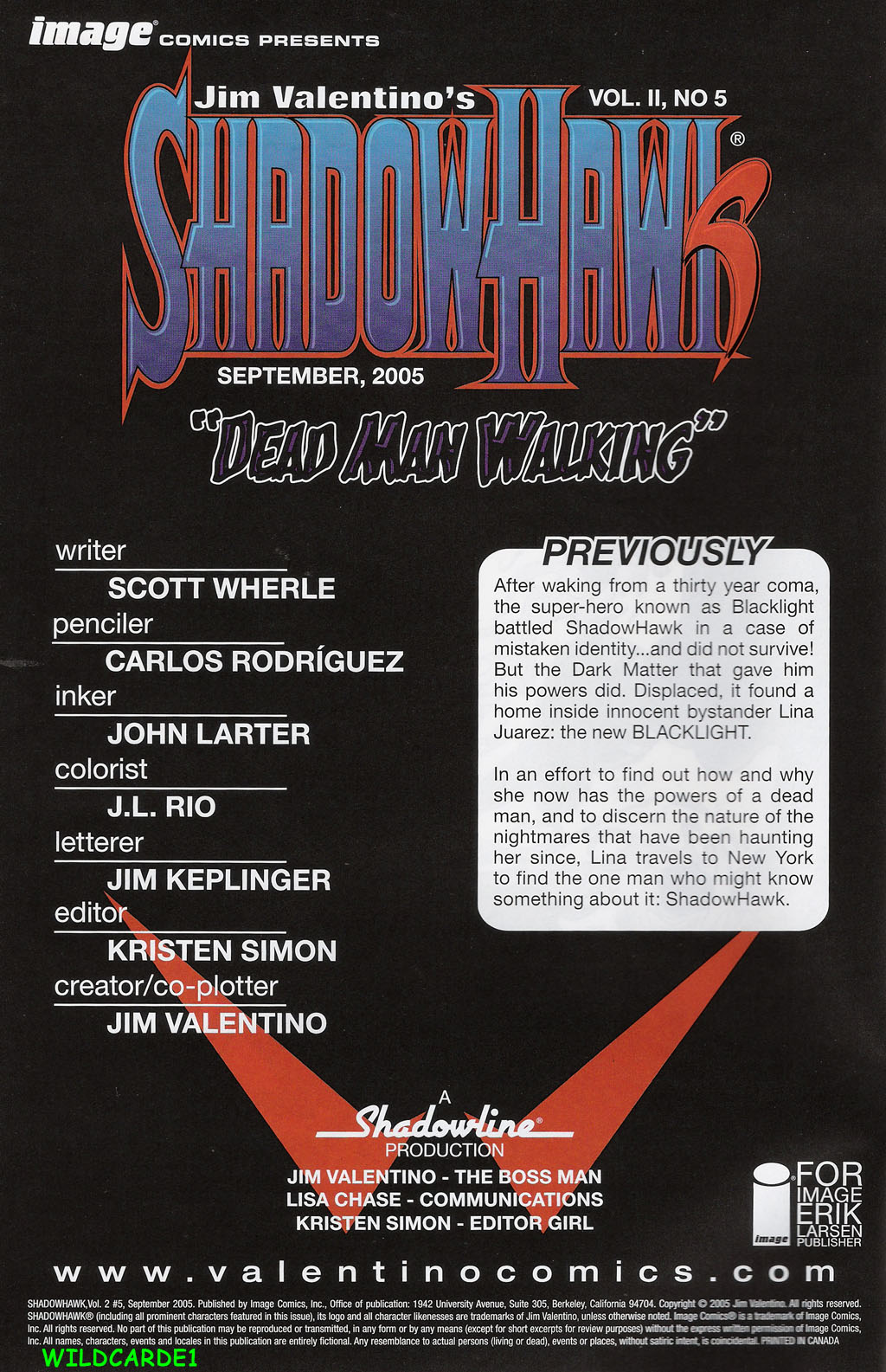 Read online ShadowHawk (2005) comic -  Issue #5 - 2
