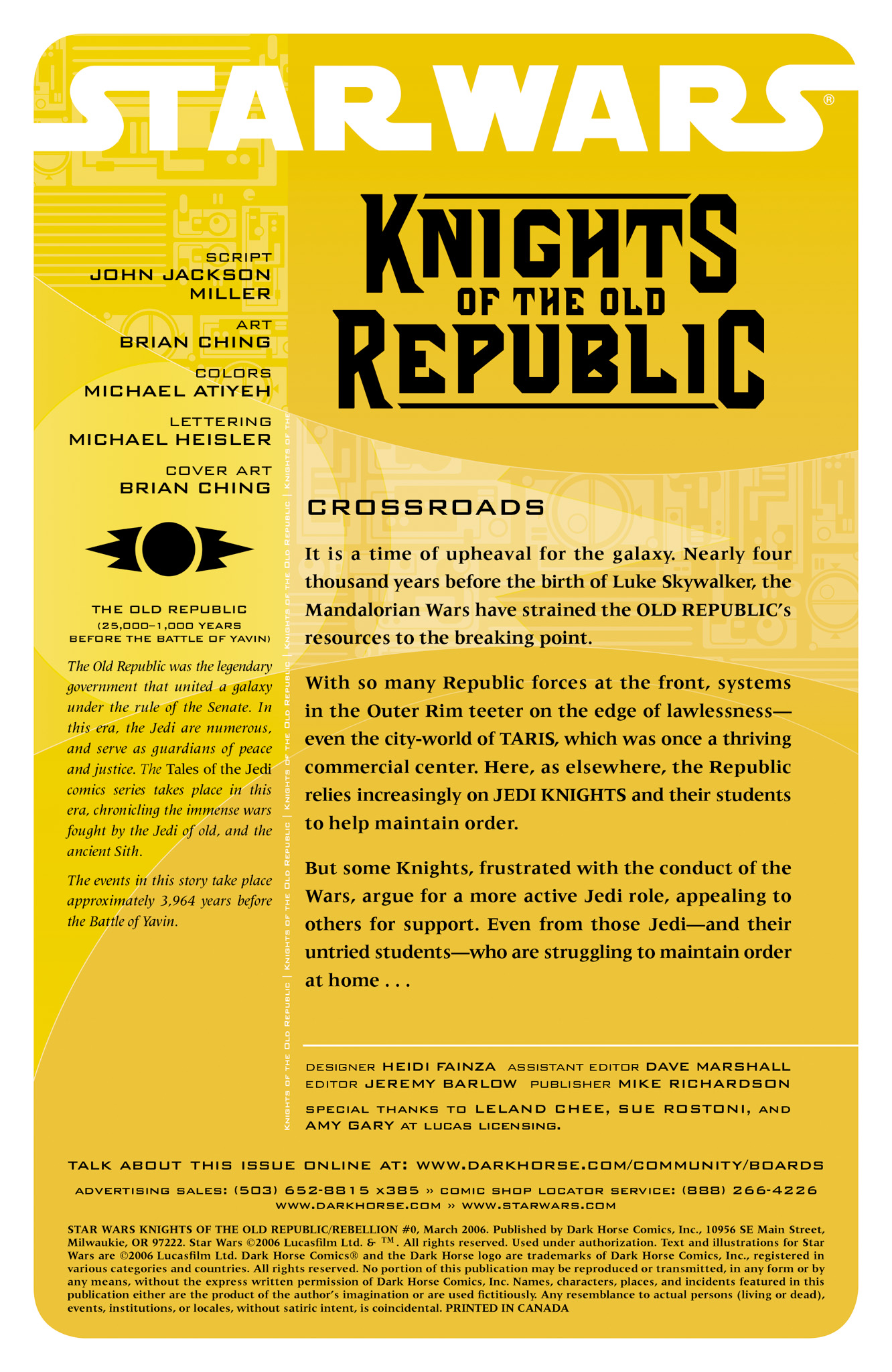 Read online Star Wars: Knights Of The Old Republic comic -  Issue #0 - 2