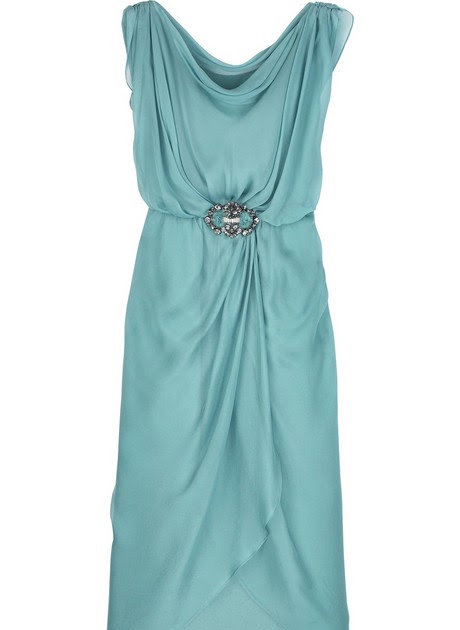 Alberta Ferretti Crystal detailed silk chiffon dress | Fashion
