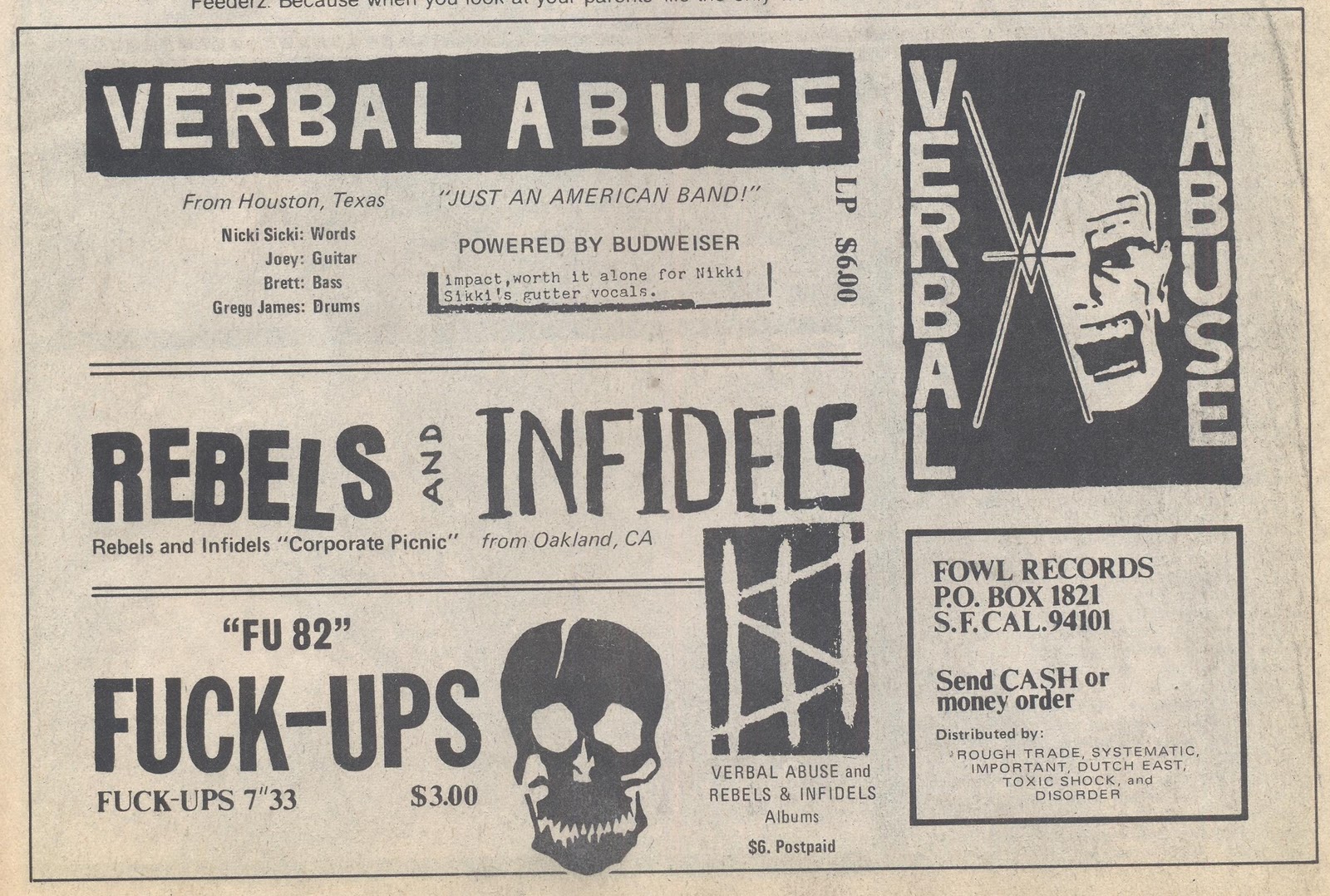 we cause havoc wherever we go..!! verbal abuse just an american band