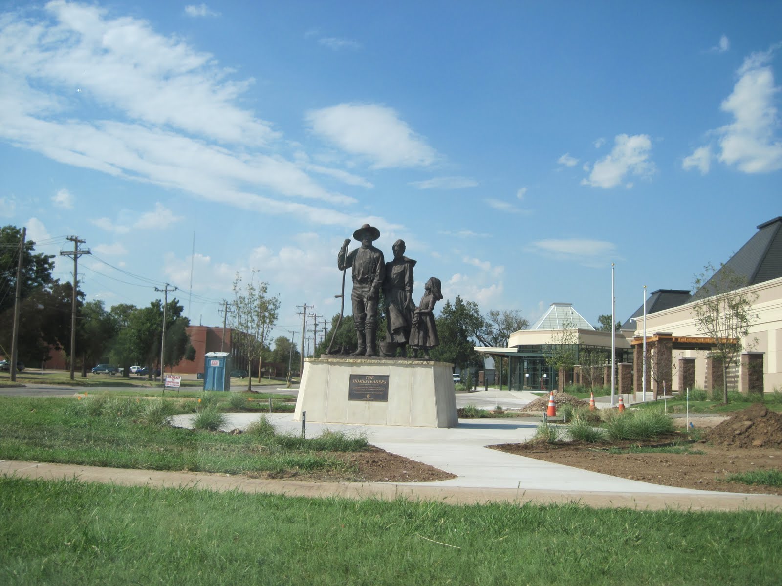 Edandsherill The Homesteaders statue downtown Enid Oklahoma