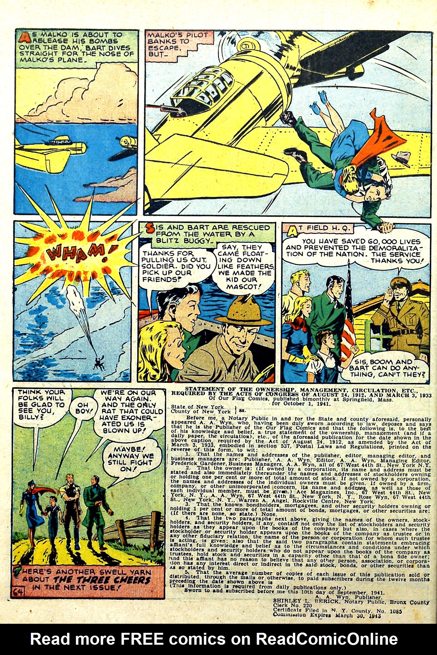 Read online Our Flag Comics comic -  Issue #4 - 66