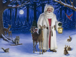 Santa and his forest friends.