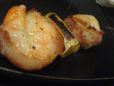 Kazu Sumiyaki, bacon scallops prawns