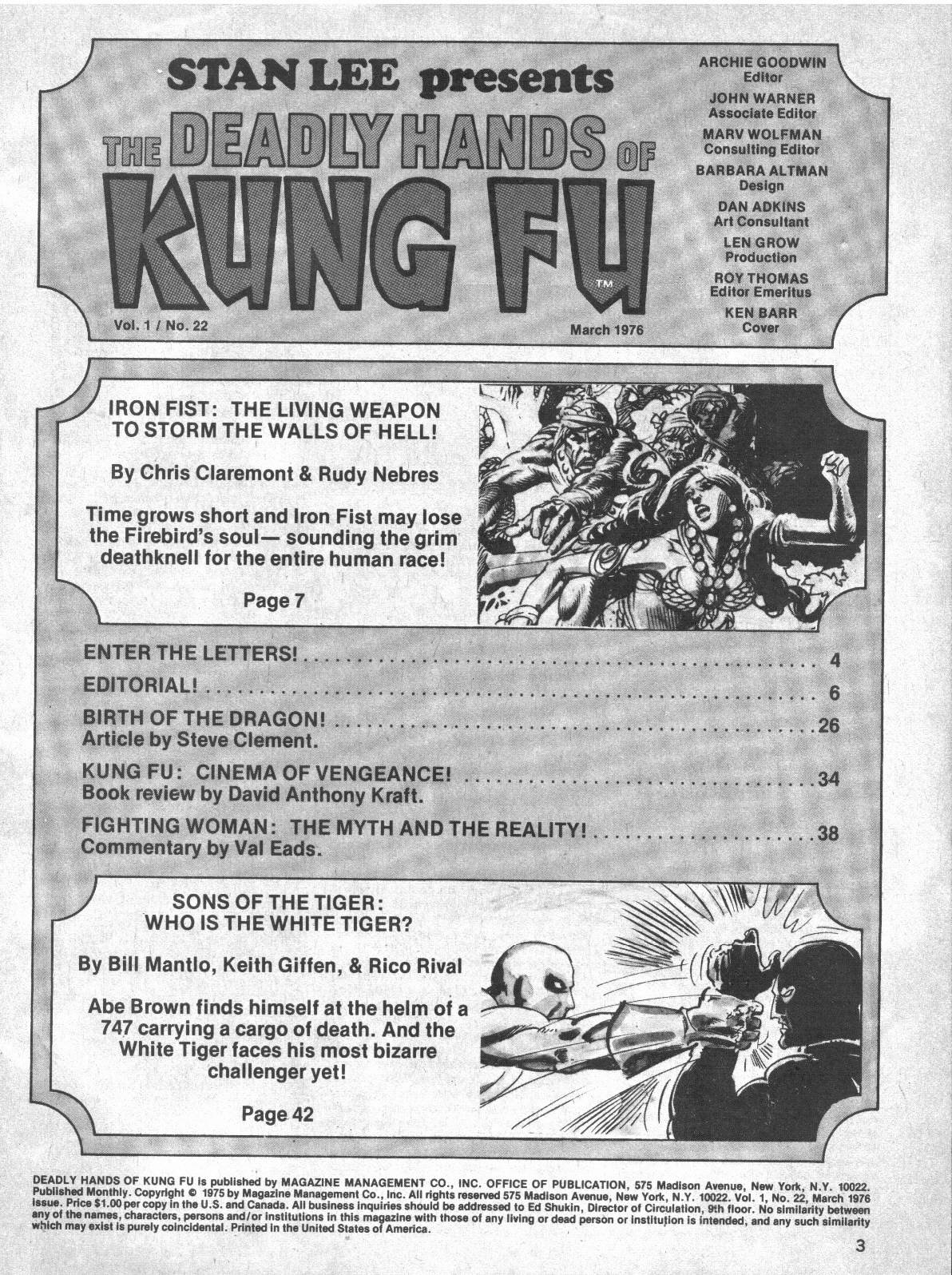Read online The Deadly Hands of Kung Fu comic -  Issue #22 - 3