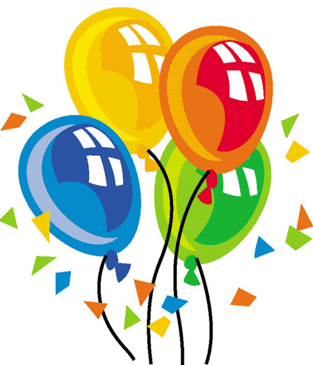 clip art birthday cake and balloons - photo #29