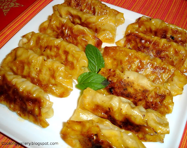 Mapo Tofu Flavoured Dumplings Cooking Gallery