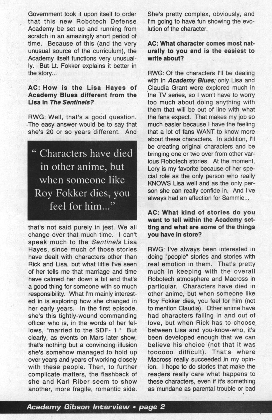 Read online Robotech Academy Blues comic -  Issue #0 - 27