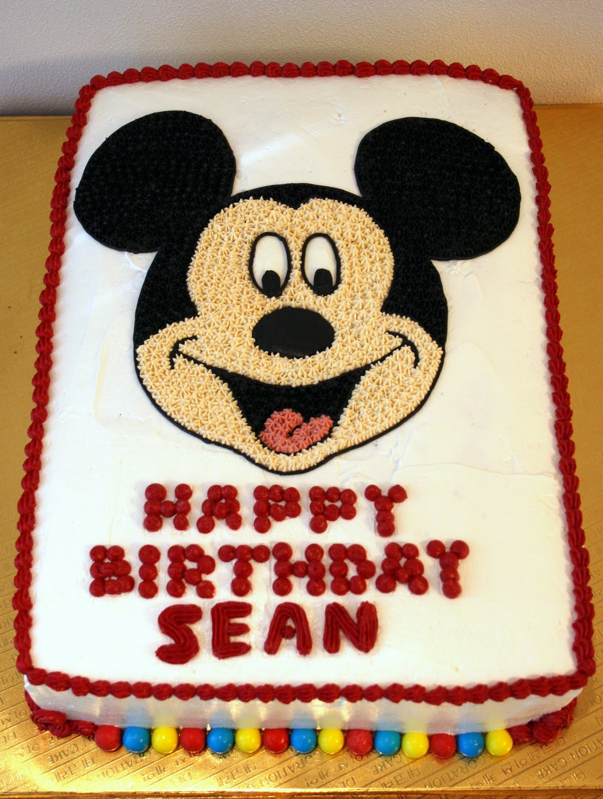 mickey mouse face sheet cake