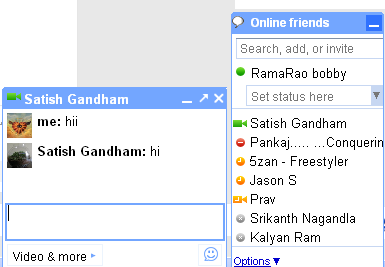 New Orkut Online friends list and chat box