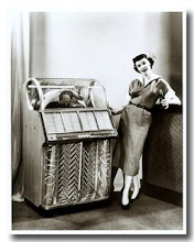 Vintage lady with jukebox