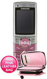 Pink Samsung G600 with free leather bag