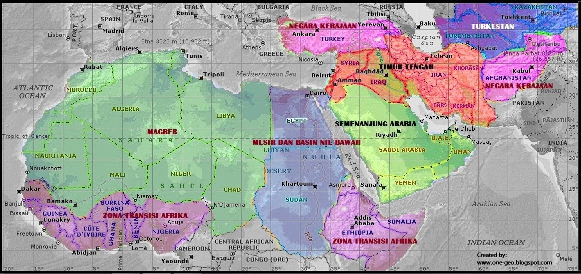 i Geography Region Geografi Realm Asia Barat Daya dan