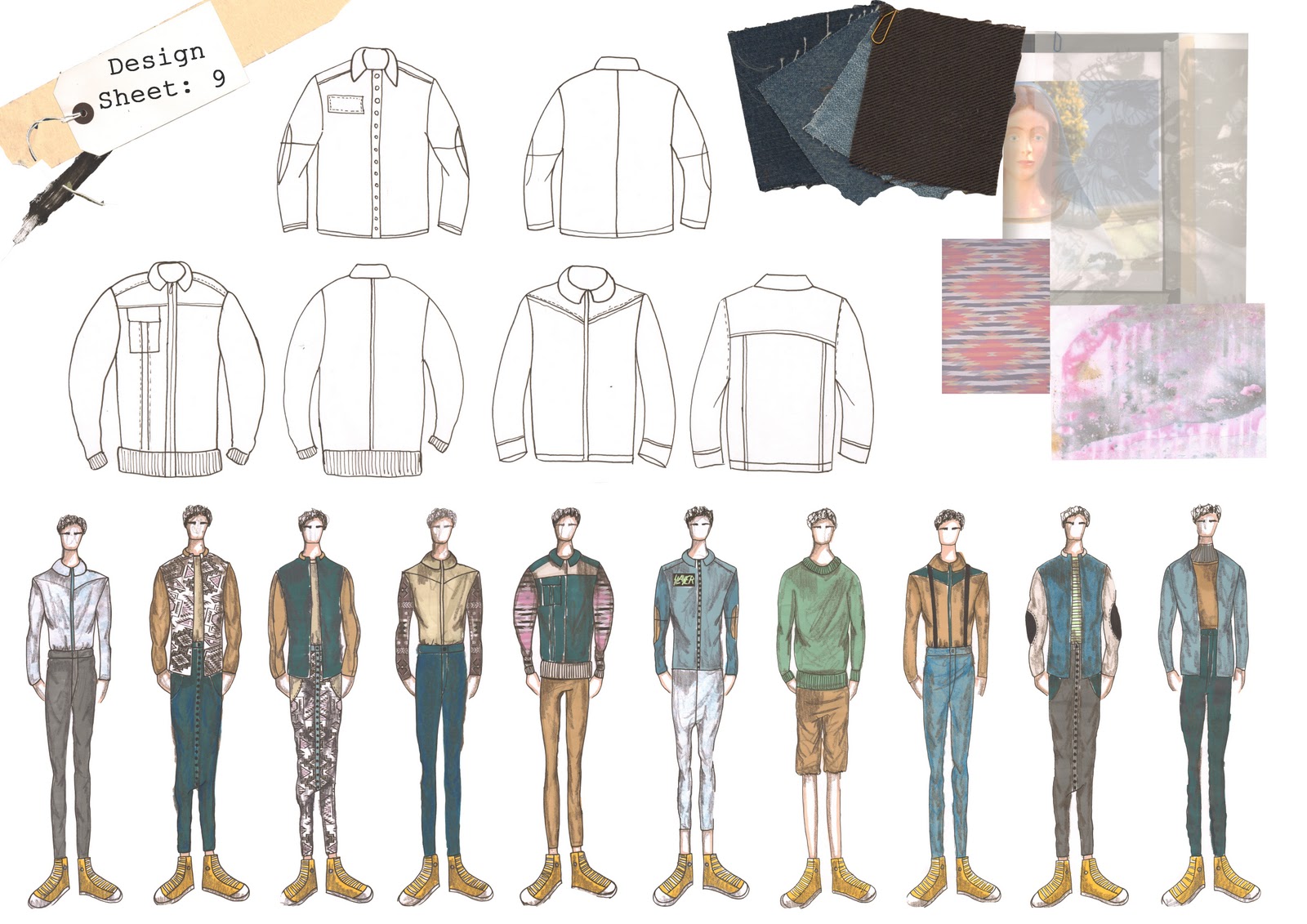 Gummo - Concept design: Menswear design boards...