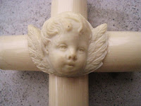 Ancienne Croix De Berceau En Laiton à Suspendre - Objet Vintage Et Décoratif