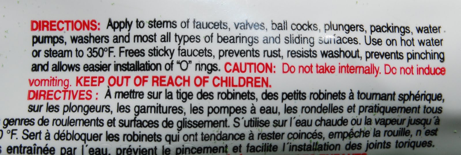 The Grease Research Institute we love grease Grease Review Harvey's brand "Plumbers Faucet