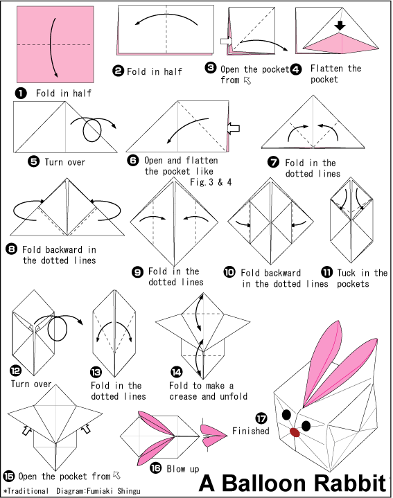 Origami Haiwan (Arnab) missz