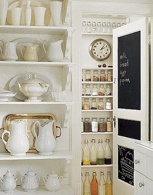 Country Living Magazine, pantry and kitchen shelving, edited by lb for linenandlavender.net