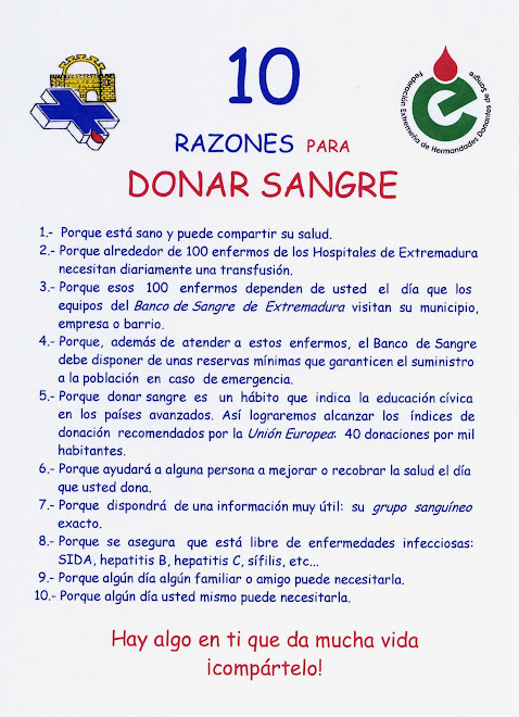 10 RAZONES PARA DONAR SANGRE