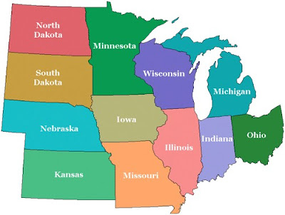 Journey Across Our Land - Midwest Map