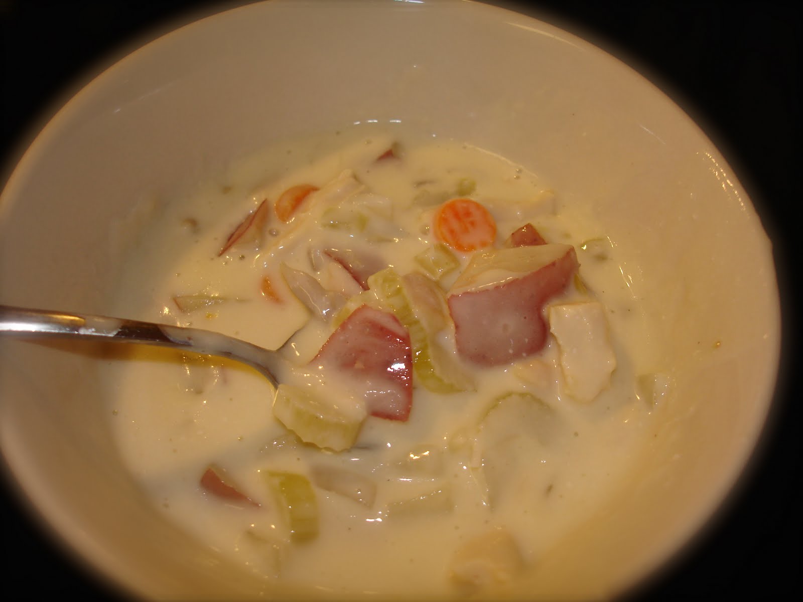 Baking For Boys Cream Cheese Chicken and Vegetable Soup