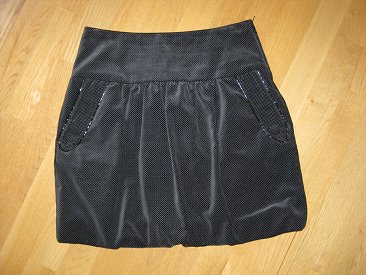 Jupe boule SESSUN en velour noir