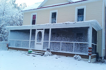 front porch after snow storm