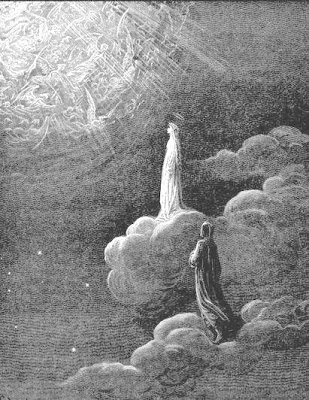 Beatrice and Dante in Paradiso, engraving by Gustave Doré
