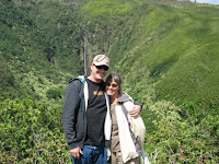 Cherie and her son Rocket at the Waikamoi Falls near Hana, Maui, Hawaii