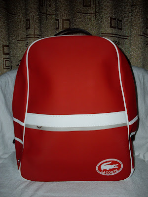 lacoste backpack red