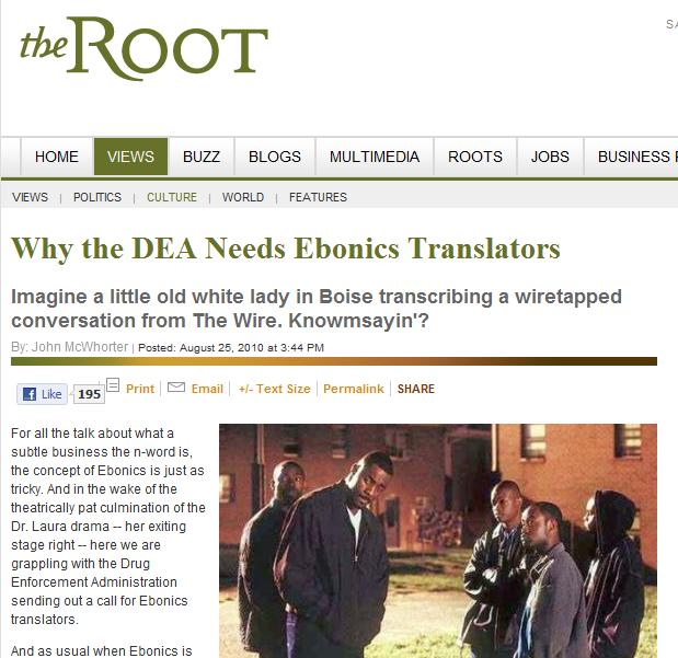 Flabbergasting English Ebonics Translators Needed Practice now and