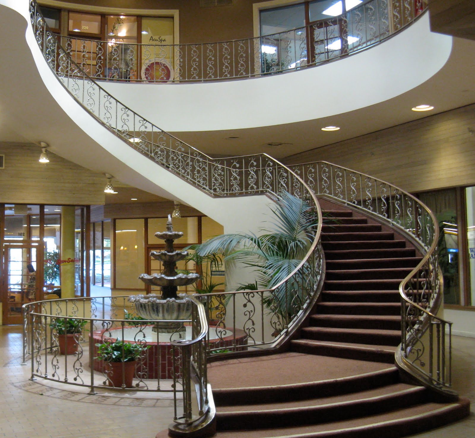 the sky is big in pasadena indoor fountain along lake avenue