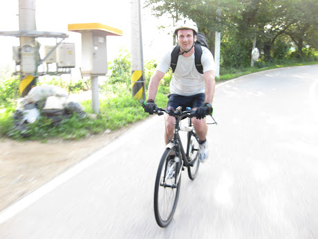 Brian's friends have also been...Cycling in Korea!