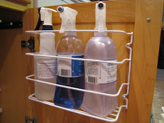 sink organization under kitchen