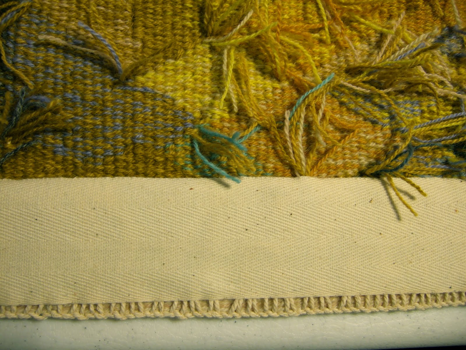works in progress tapestry finishing process