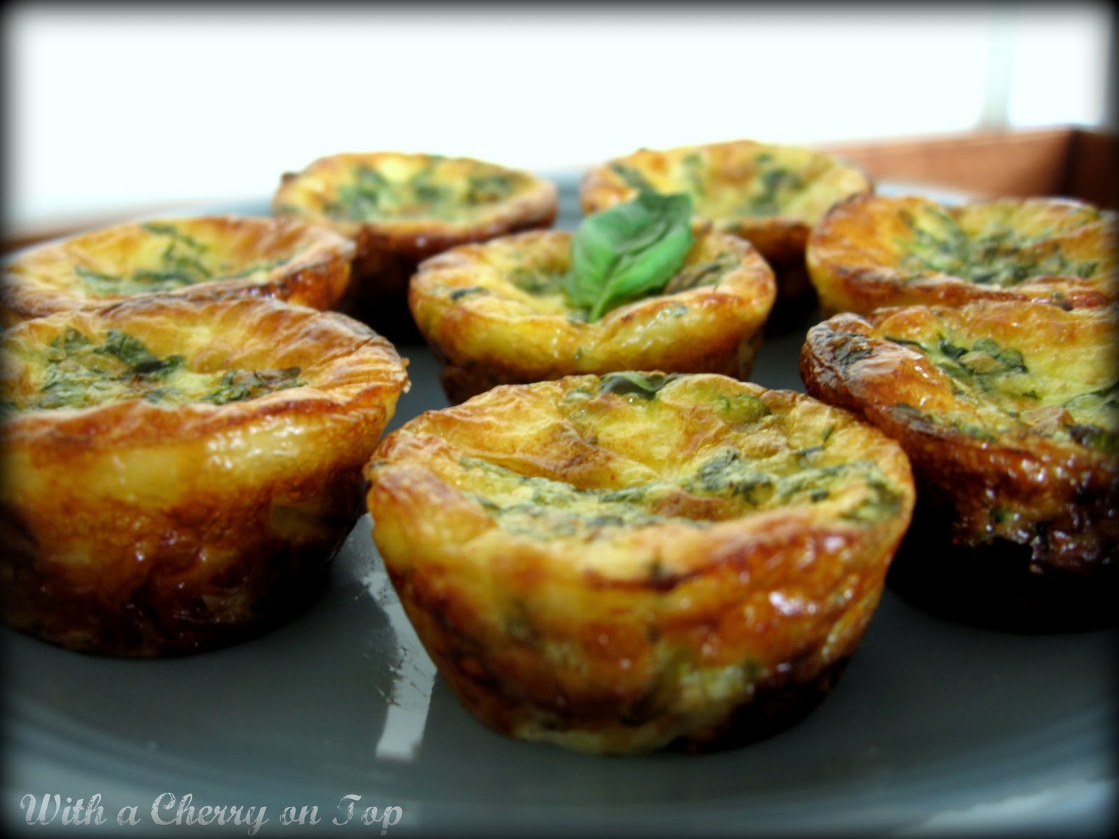 With a Cherry on Top: Mini-Zucchini &amp; Basil Quiche