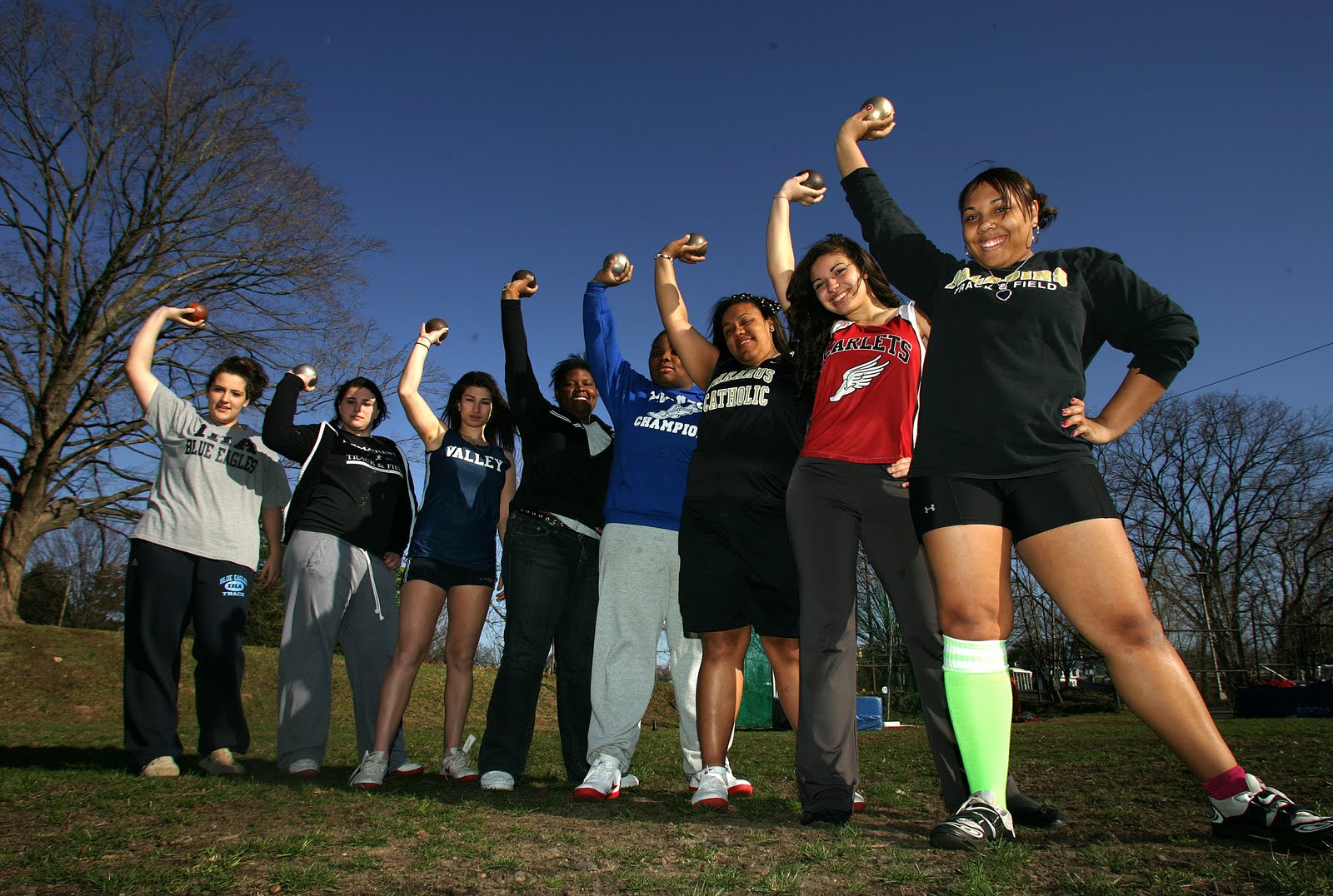 the FRANKLIN MINT North Jersey Shot Putters