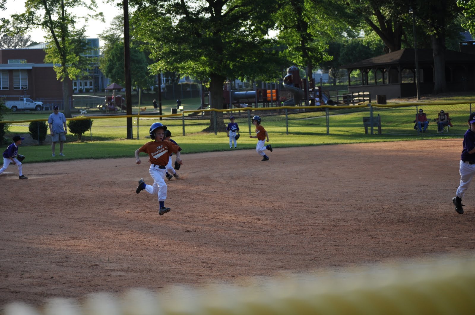 Parker and Maggie World First Baseball Game of the Season