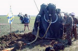 Image result for soyuz tma-10 landing 2007
