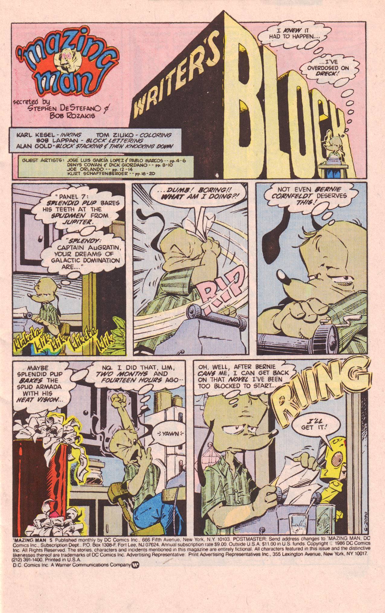 Read online 'Mazing Man comic -  Issue #5 - 2