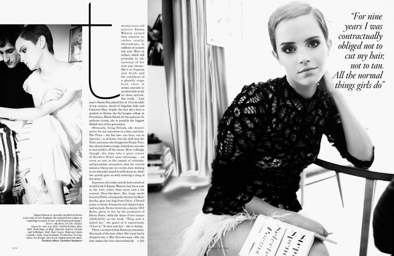 emma watson vogue cover 2011. girlfriend emma watson vogue