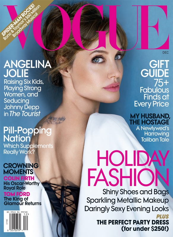 VOGUE US December 2010 Cover - Angelina Jolie by Mario Testino