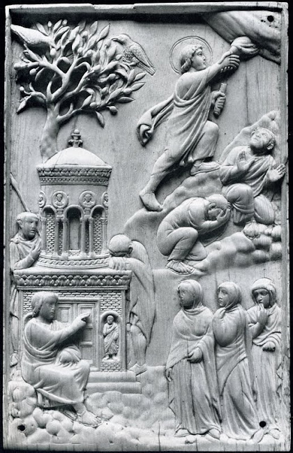 4th century Christian ivory work, Munich, Ascension of Christ.