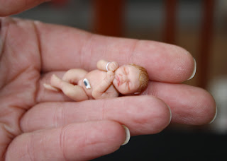 Miniature baby, 1/12 scale, art doll, ooak