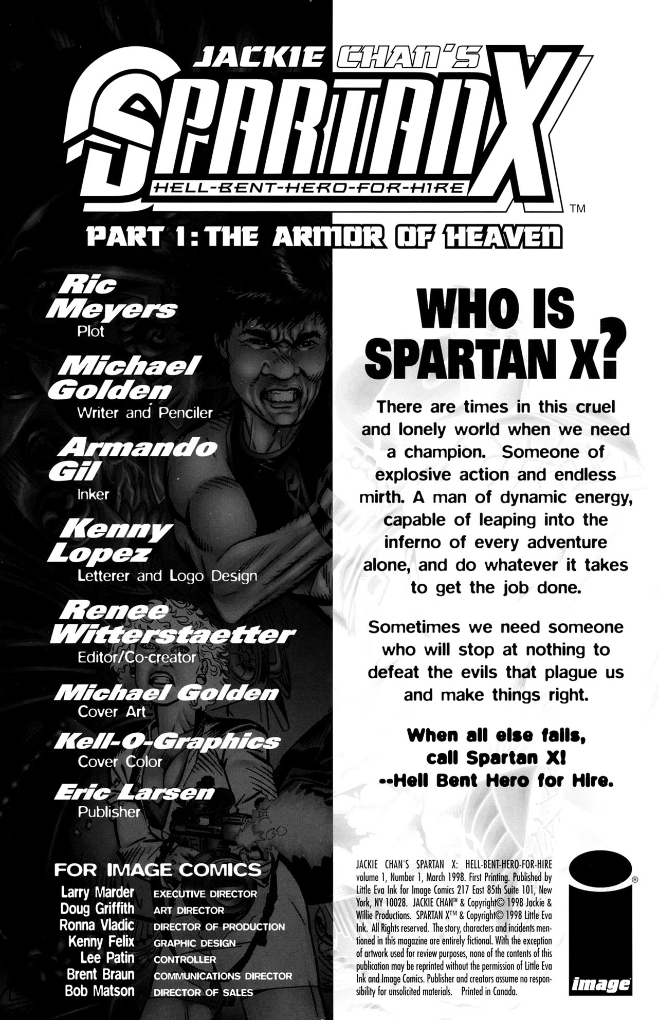 Read online Jackie Chan's Spartan X: Hell Bent Hero For Hire comic -  Issue #1 - 2