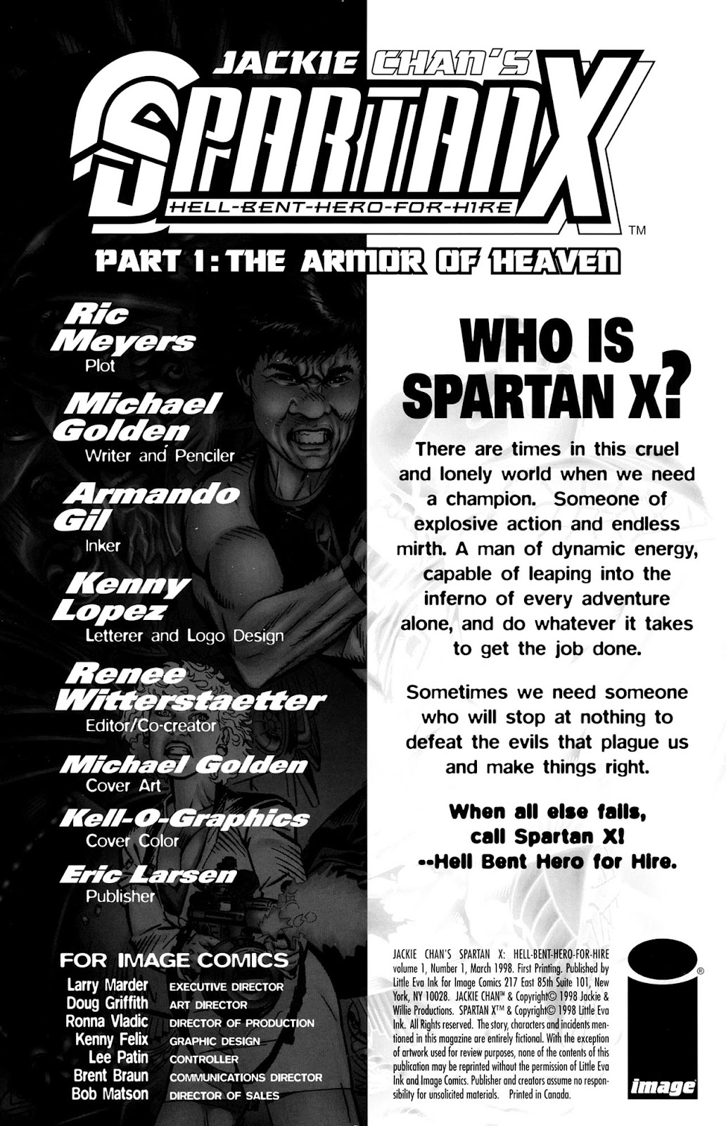 Jackie Chan's Spartan X: Hell Bent Hero For Hire issue 1 - Page 2