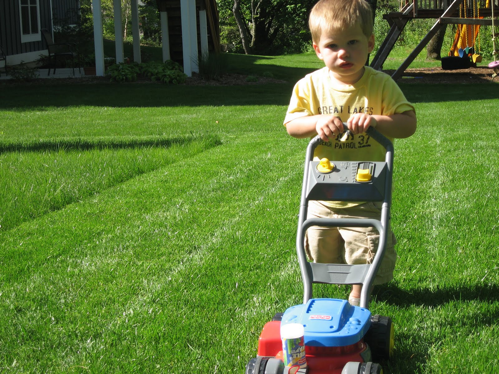 Peterson Stories Cutting the grass