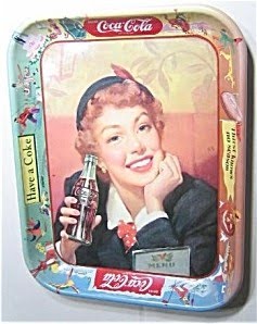 Vintage Coke Tin Tray Coca Cola 1950's Original