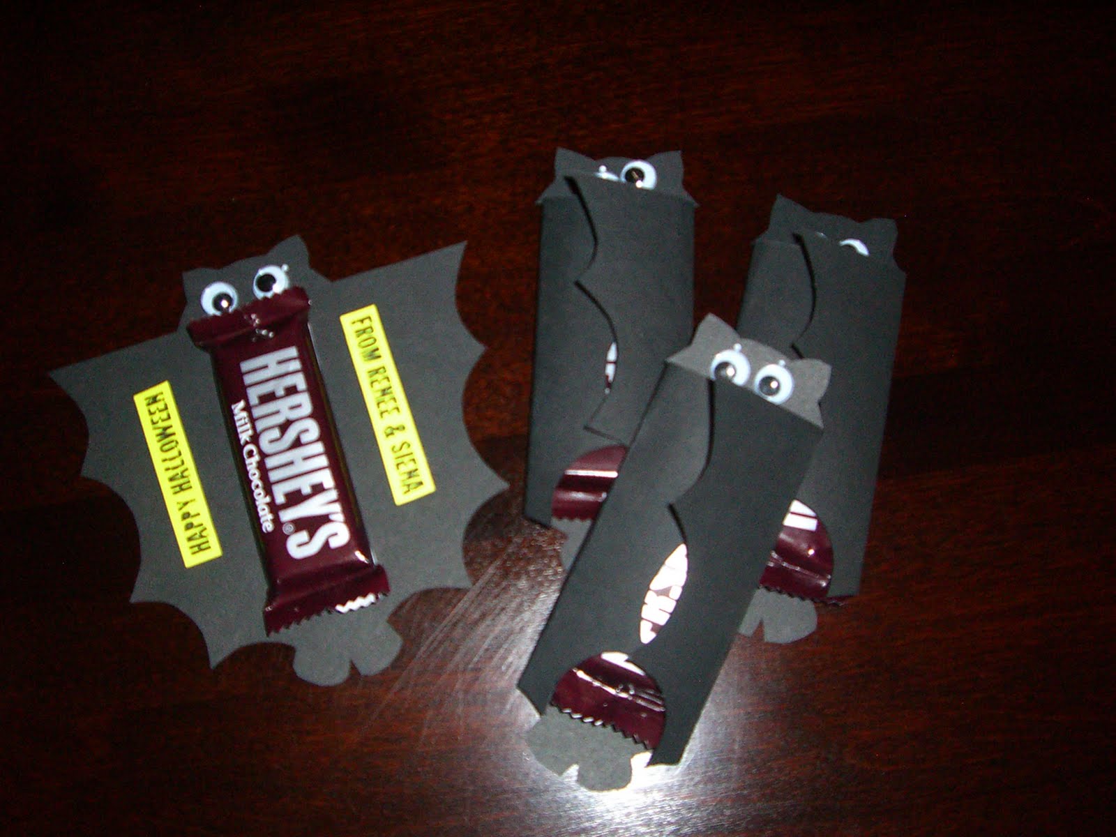 candy bat wrappers craft halloween test bar hershey confetti crafts bats bars chocolate mini treat treats fun class gift idea