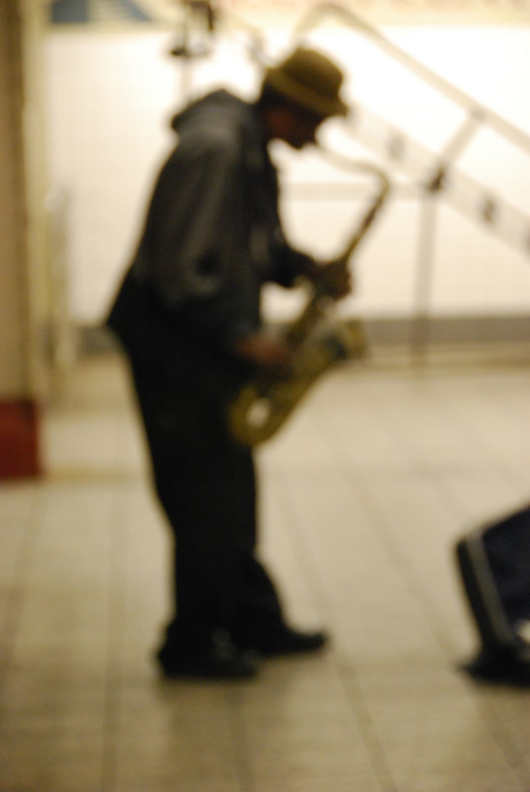 Accessible Horizon Sax Player in New York City Subway